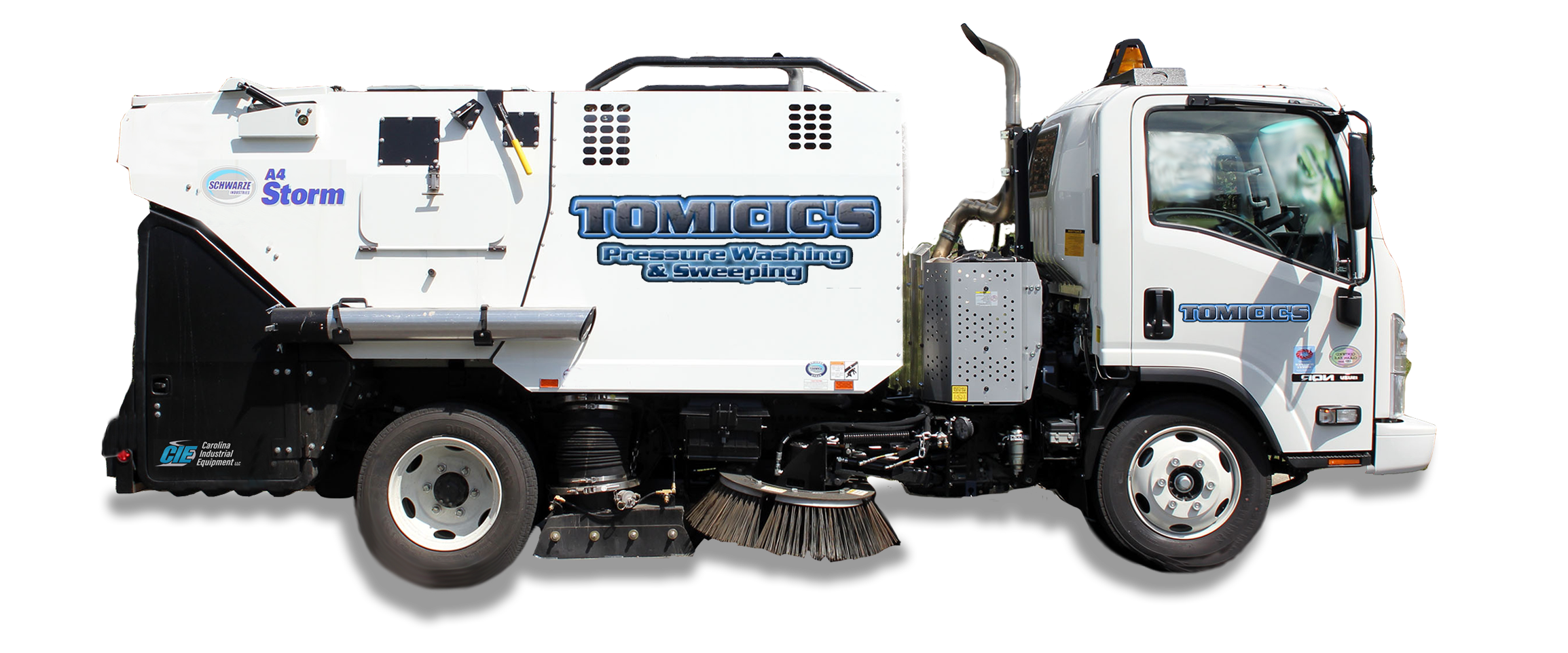 street sweeper, parking lot sweeper